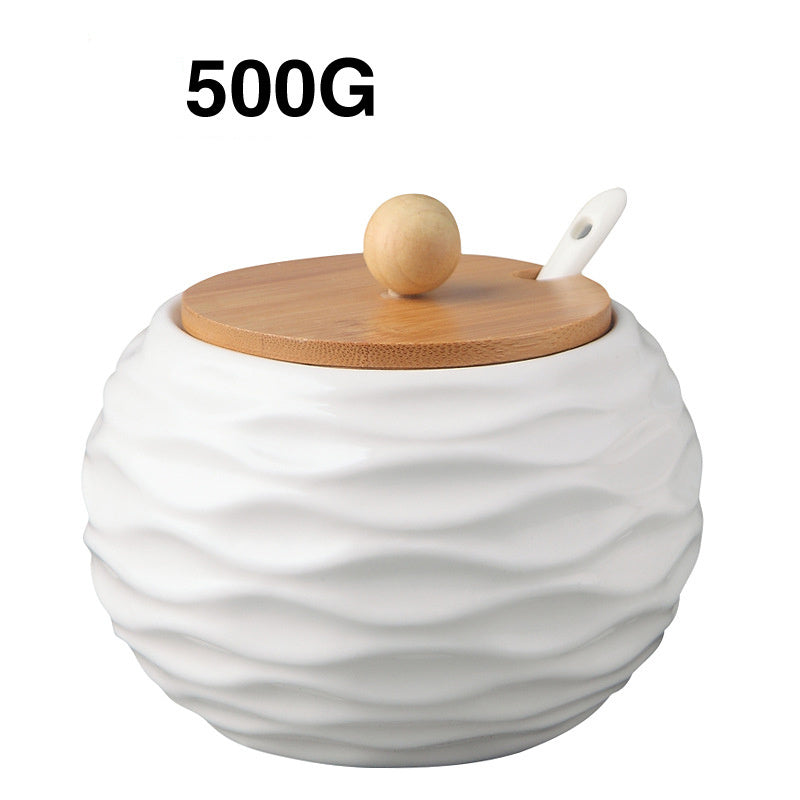 Kitchen ceramic seasoning jars