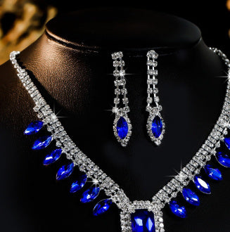 Banquet Dress Stylish Elegant Necklace & Earrings Set