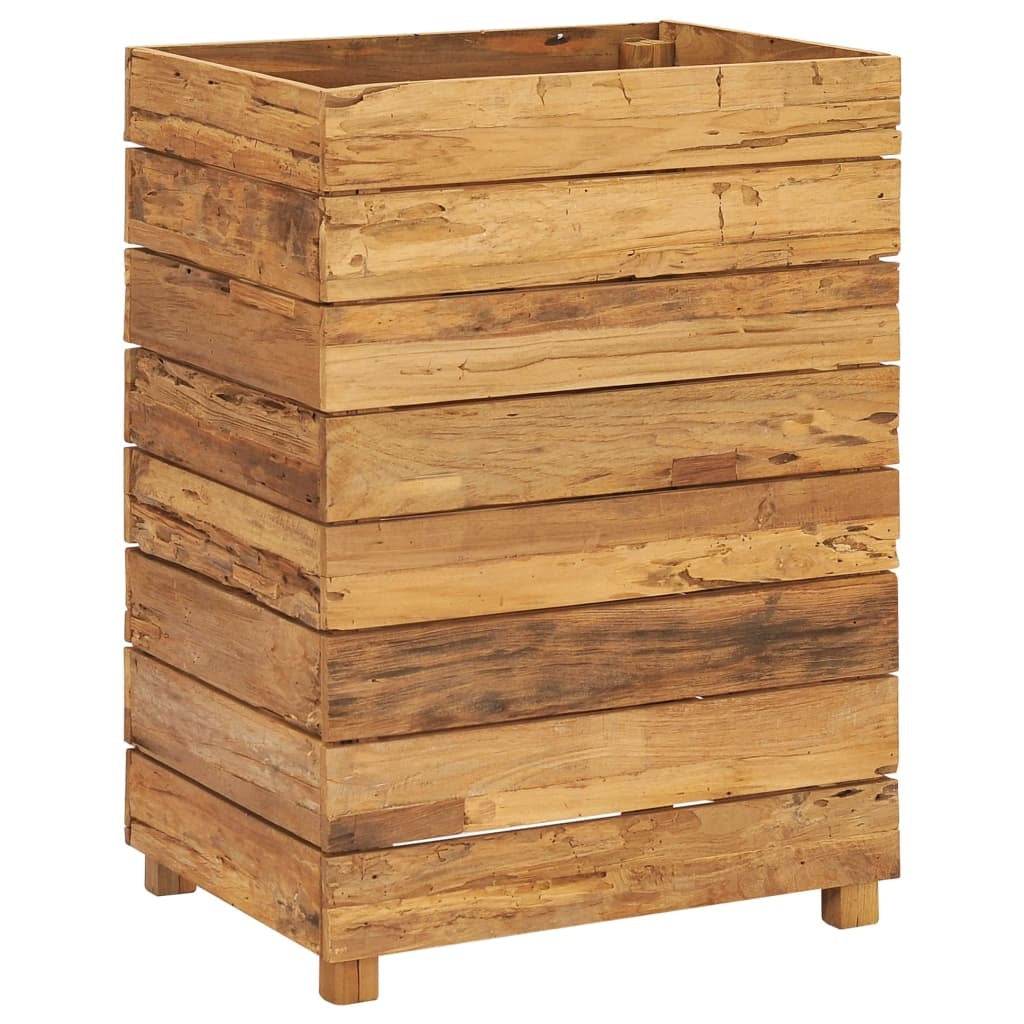 vidaXL Raised Bed 50x40x72 cm Recycled Teak Wood and Steel