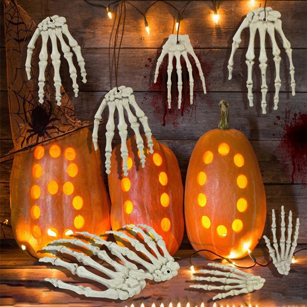 1 Pair Halloween Skeleton Hand Paw Skeleton Hand Bone Ornaments - MegIan's Market