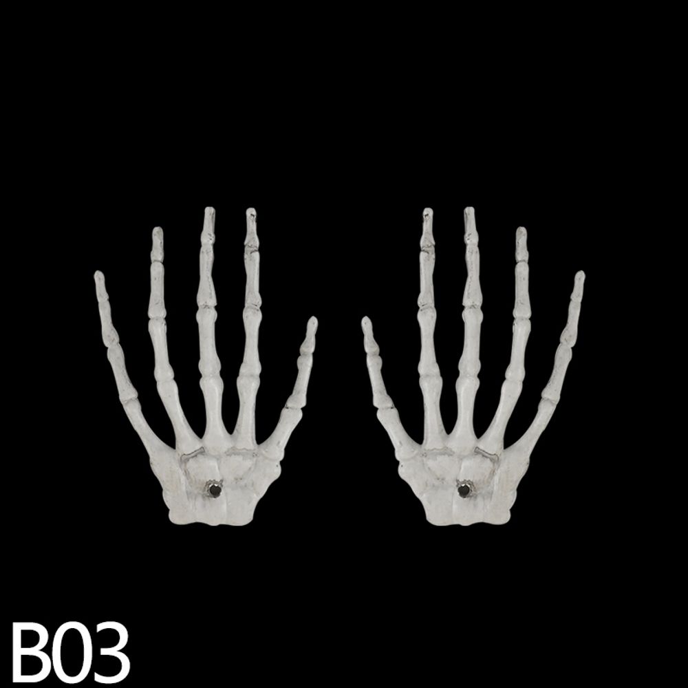1 Pair Halloween Skeleton Hand Paw Skeleton Hand Bone Ornaments - MegIan's Market