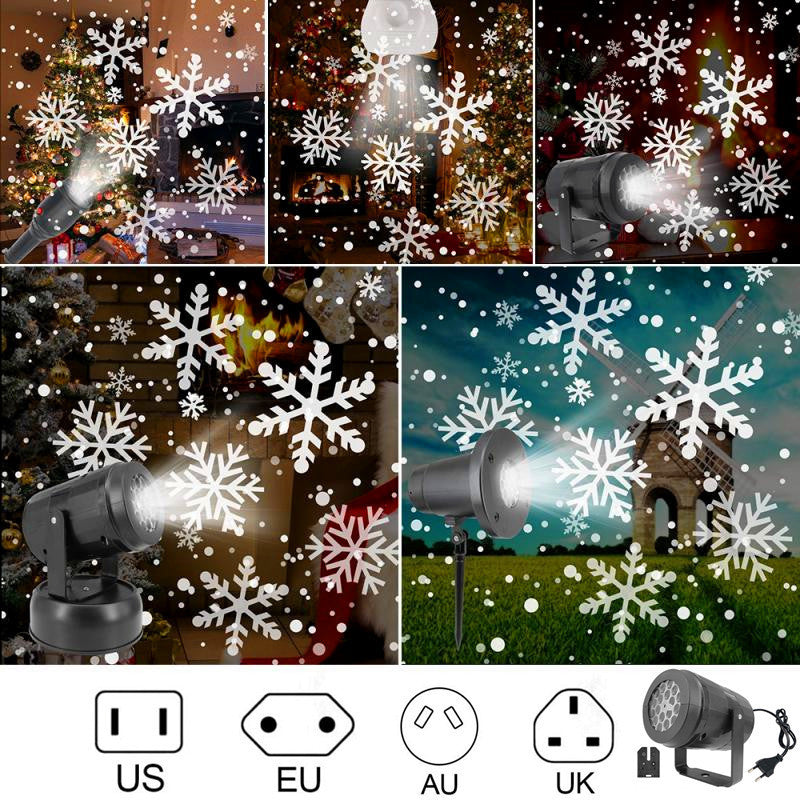 Christmas Party Snowflake Projector LED Light Plus 15 Additional Patterns