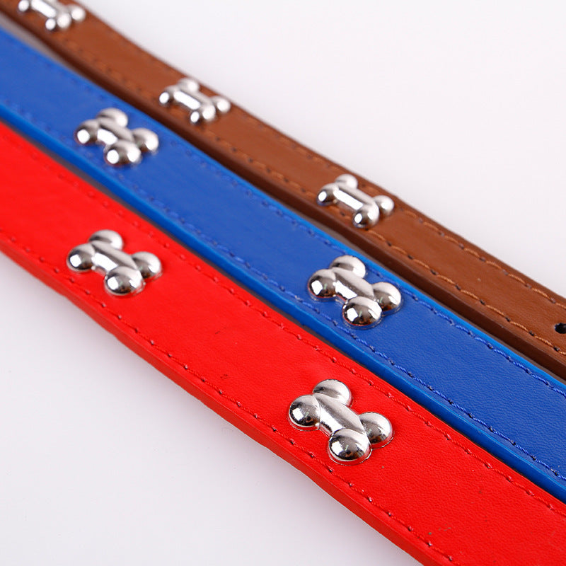 Dog's Leather Bone Collar BUY 1 GET 1 FREE