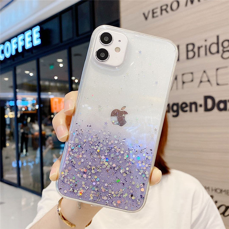 Transparent Glitter Mobile Phone Case Compatible with Iphone
