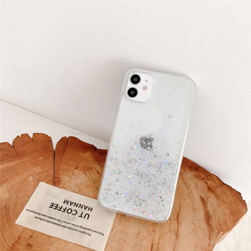 Transparent Glitter Mobile Phone Case Compatible with Iphone