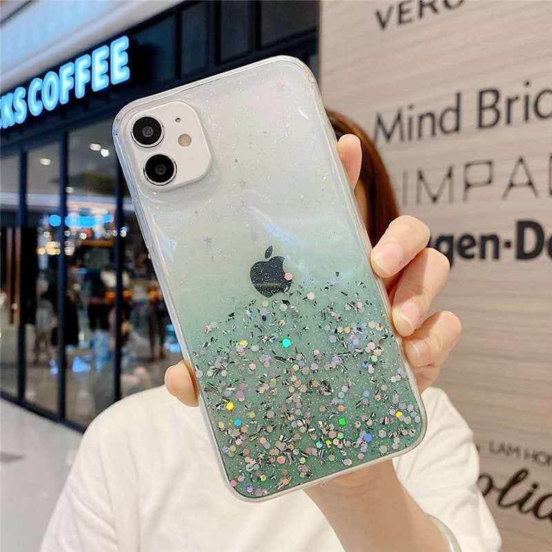 Transparent Glitter Mobile Phone Case Compatible with Iphone