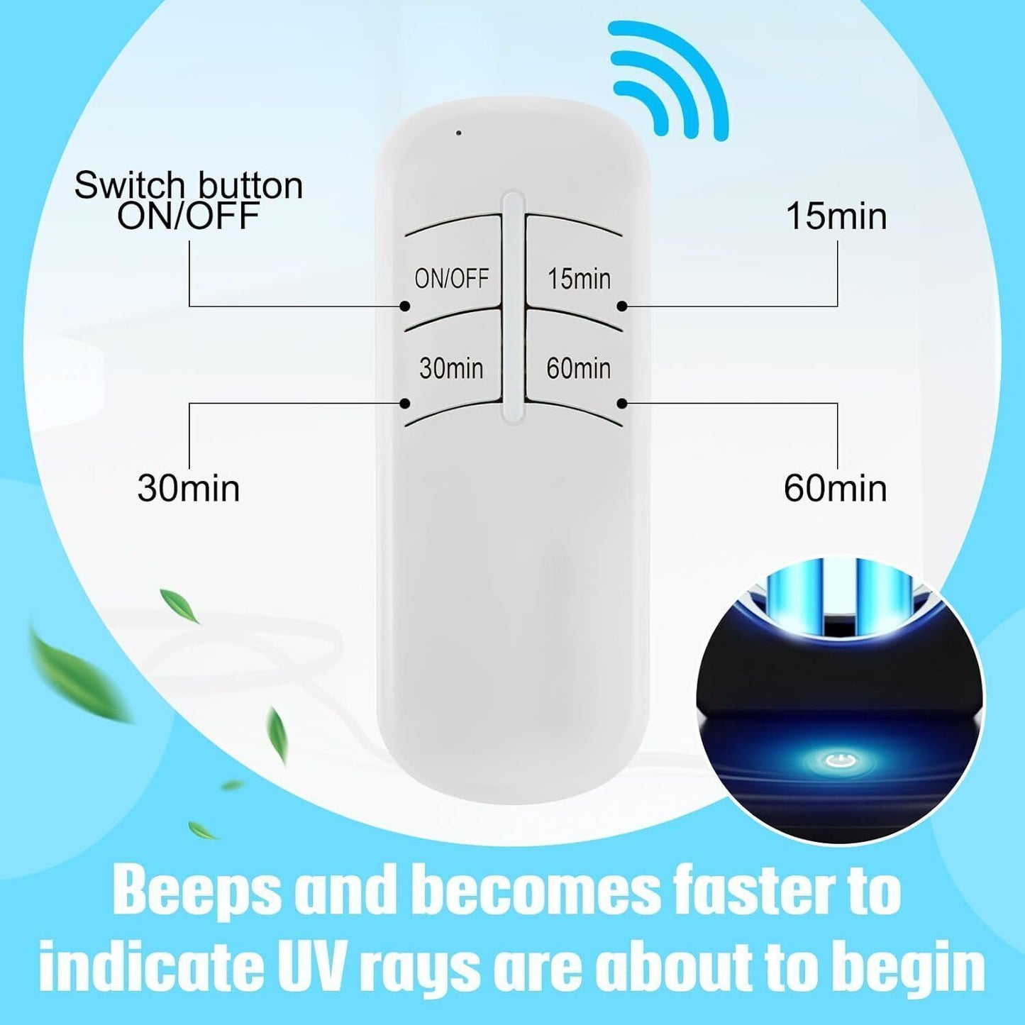 Large UVC UV Light Ozone Sterilize Germicidal Lamp