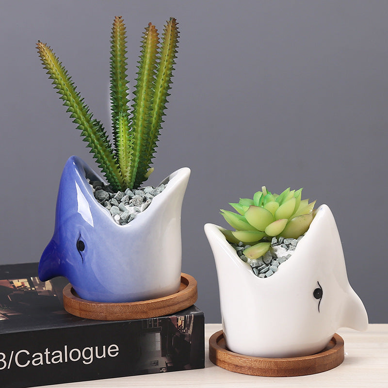 Creative Cartoon Ceramic Flower Succulent Pots Indoor