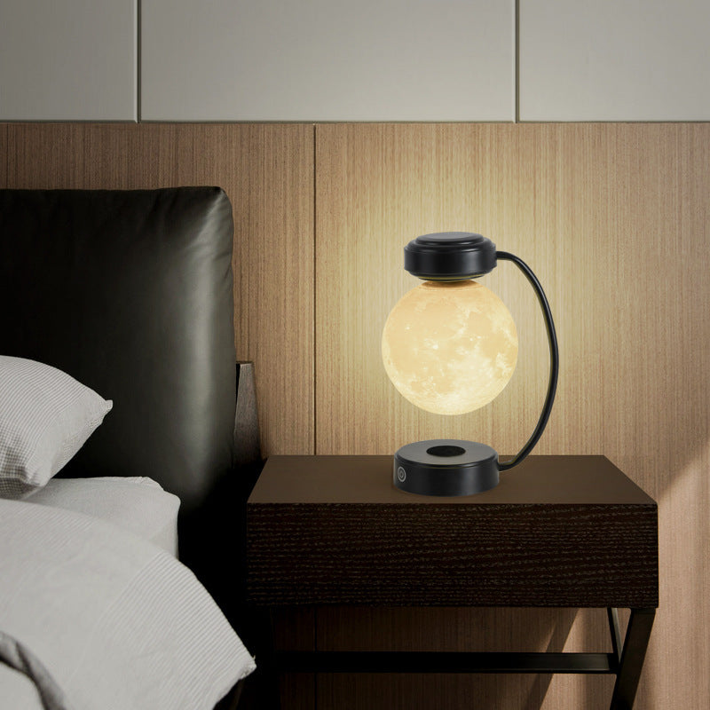 3D LED Moon Night Light Wireless Magnetic - Levitating Rotating Floating Ball Lamp