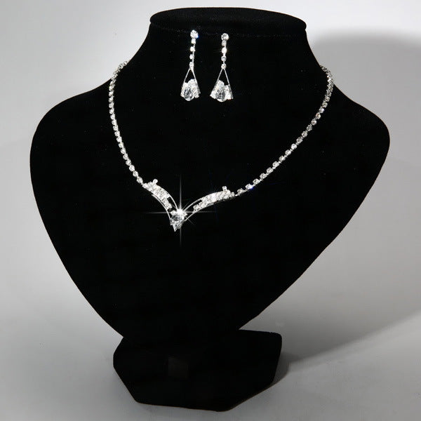 Water Drop bride necklace & earring set