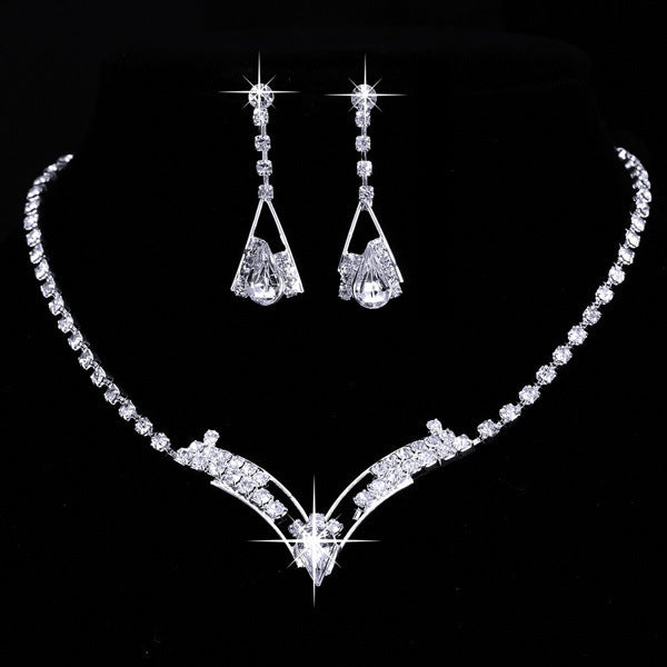 Water Drop bride necklace & earring set
