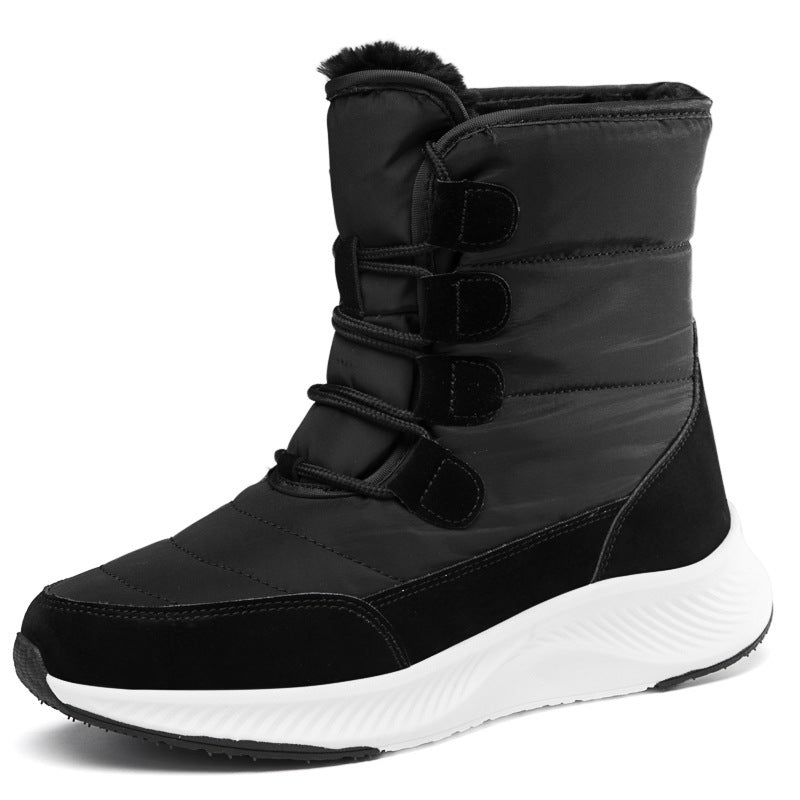 Waterproof Mid-calf Front Zipper Snow Boots