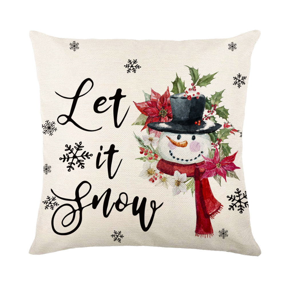 Christmas Pillow Covers Sofa Square Pillow Cases