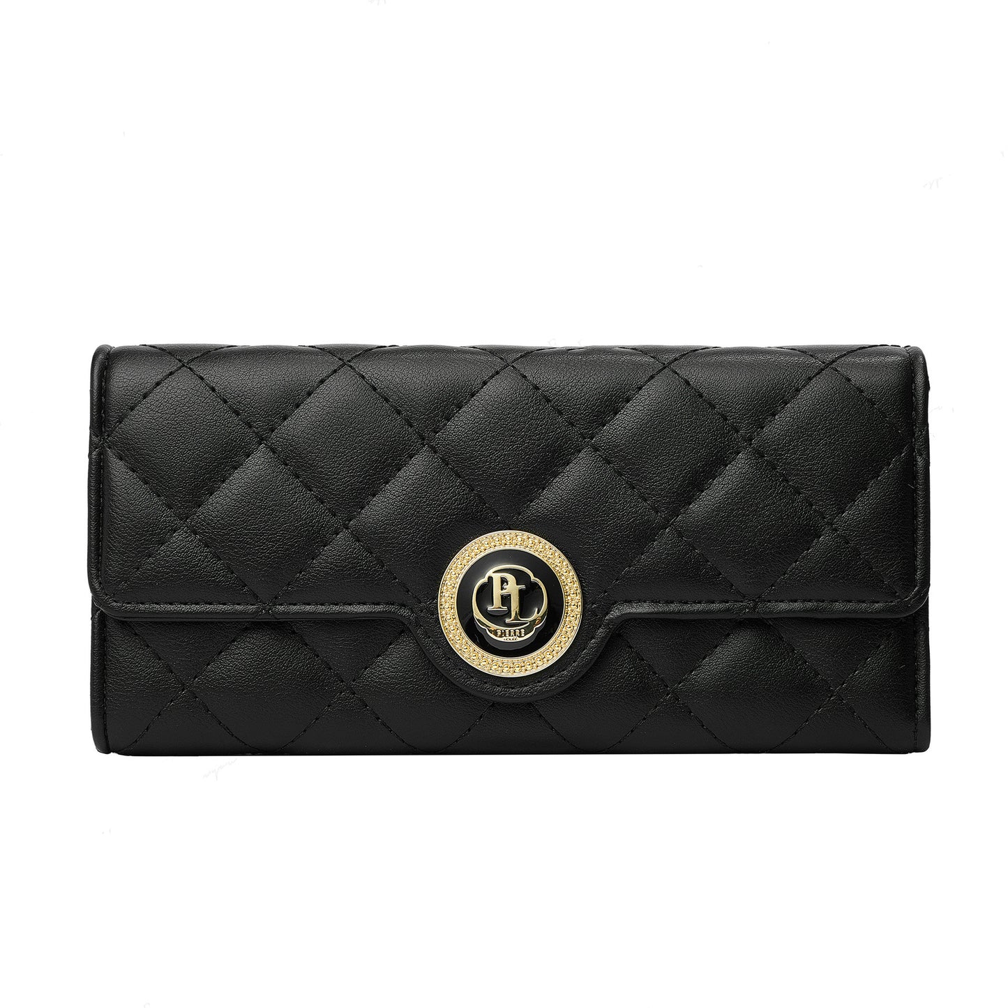 Women's Rhombus Long Tri-fold Large Capacity Purse
