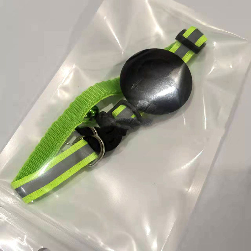 Adjustable Airtag Pet Collar With Bell - Reflective