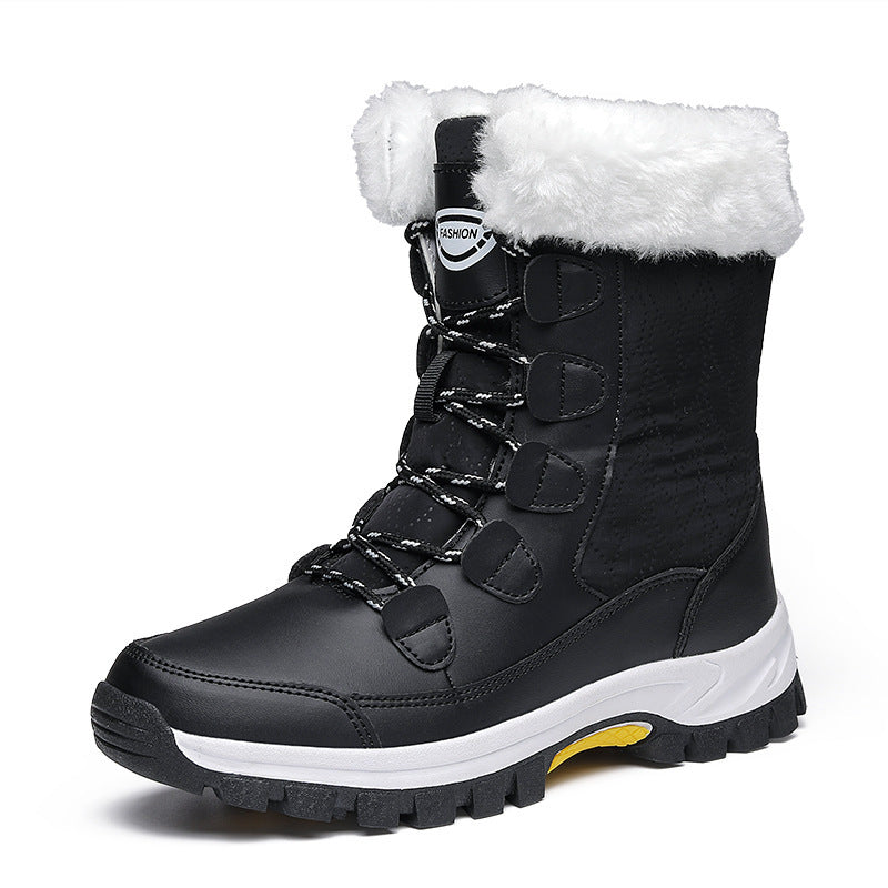 Waterproof Mid-calf Front Zipper Snow Boots