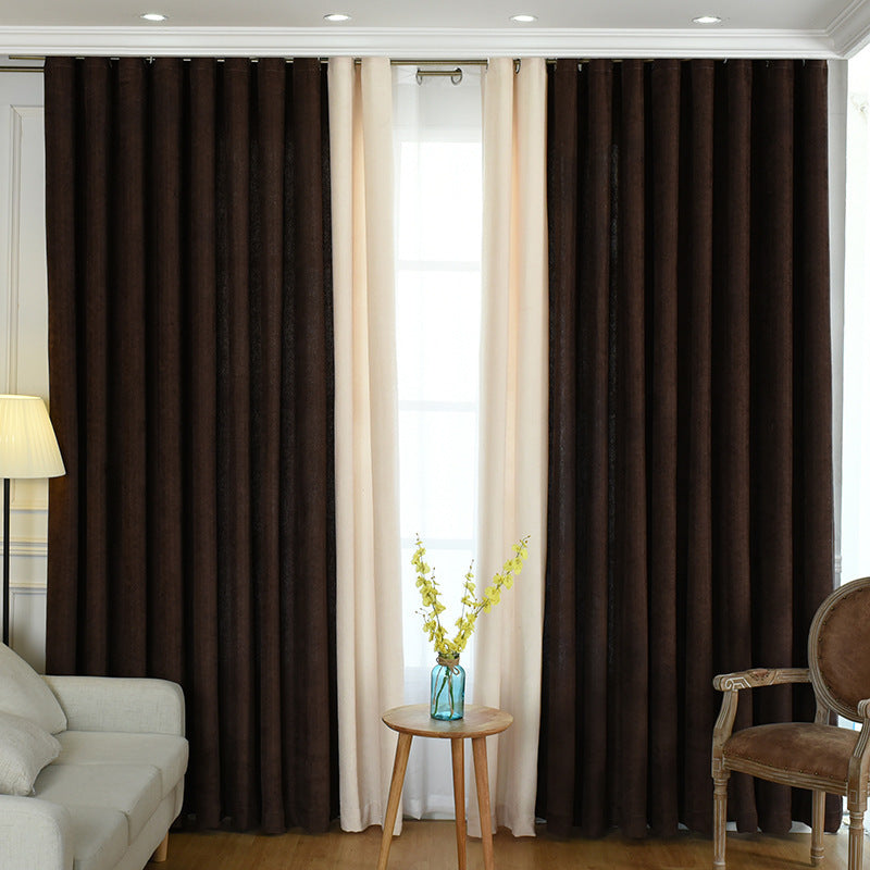 Factory Direct Chenille Solid Finish Curtains - Various Size