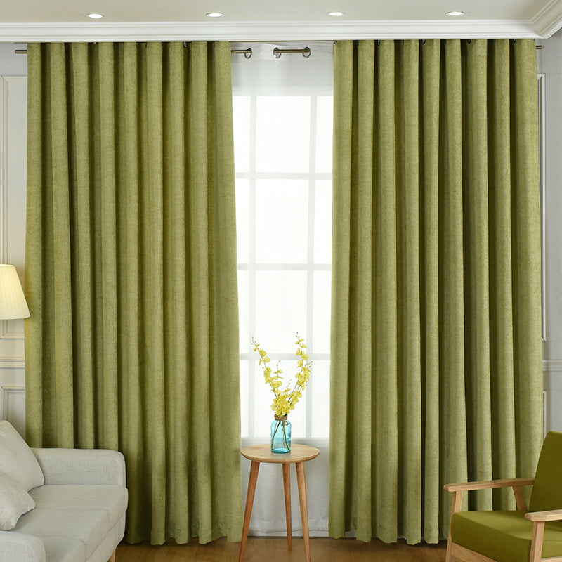 Factory Direct Chenille Solid Finish Curtains - Various Size