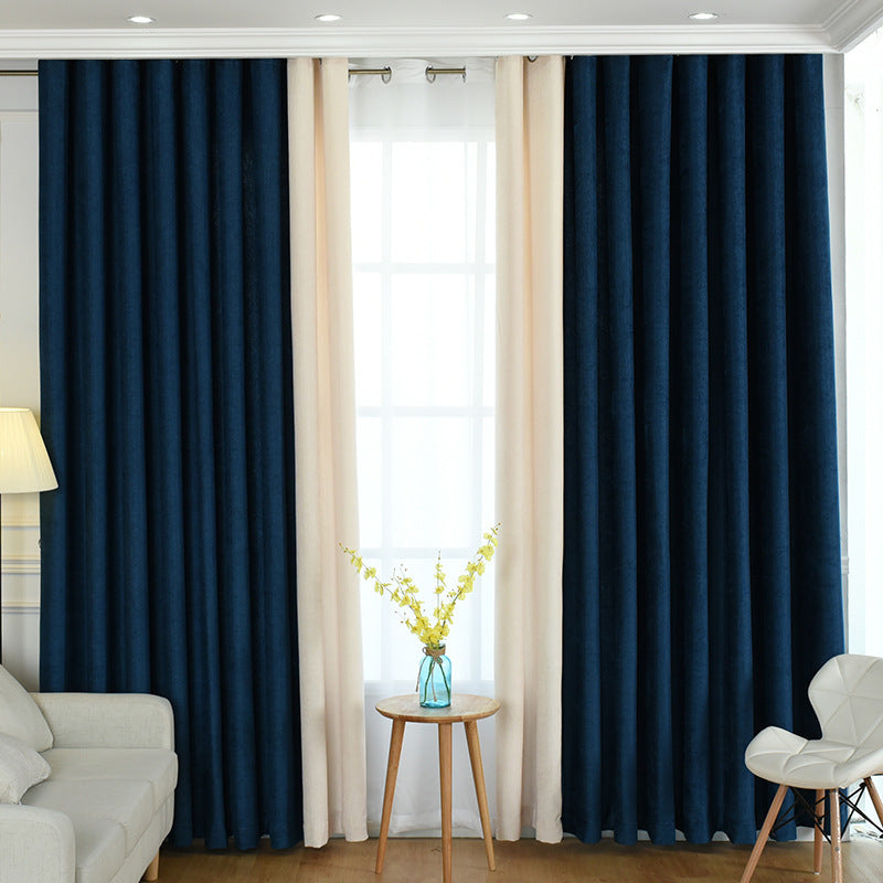Factory Direct Chenille Solid Finish Curtains - Various Size