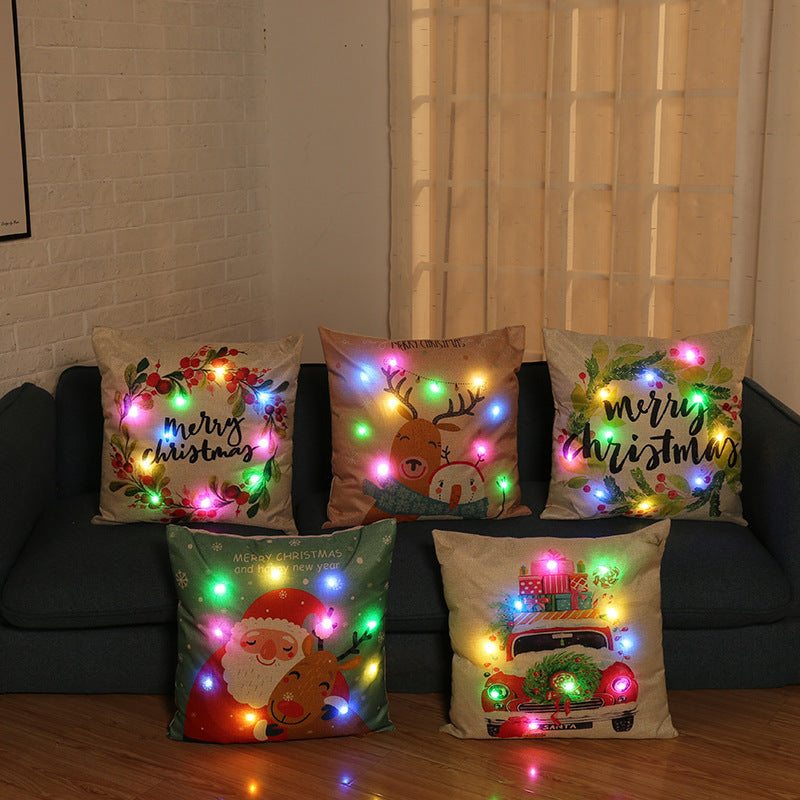 New Merry Christmas LIght Up Pillows - Santa - Reindeers and more