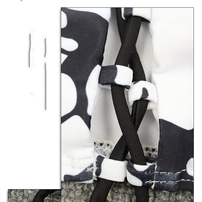 Ladies Split Tie Dye Black And White Bikini