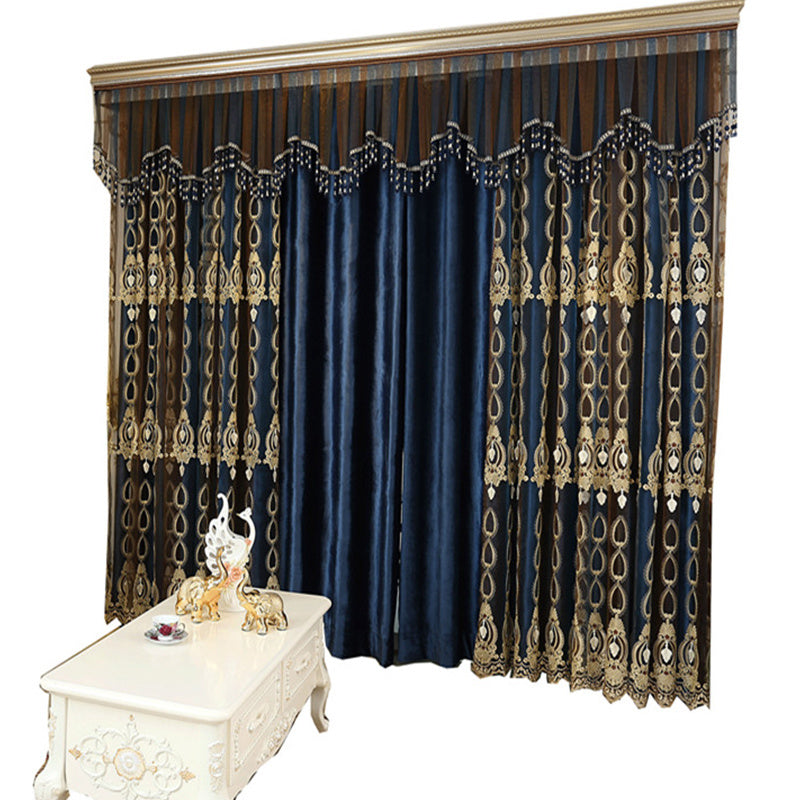 Italian Shading Embossed Embroidered Window Screens For Living Room And Bedroom