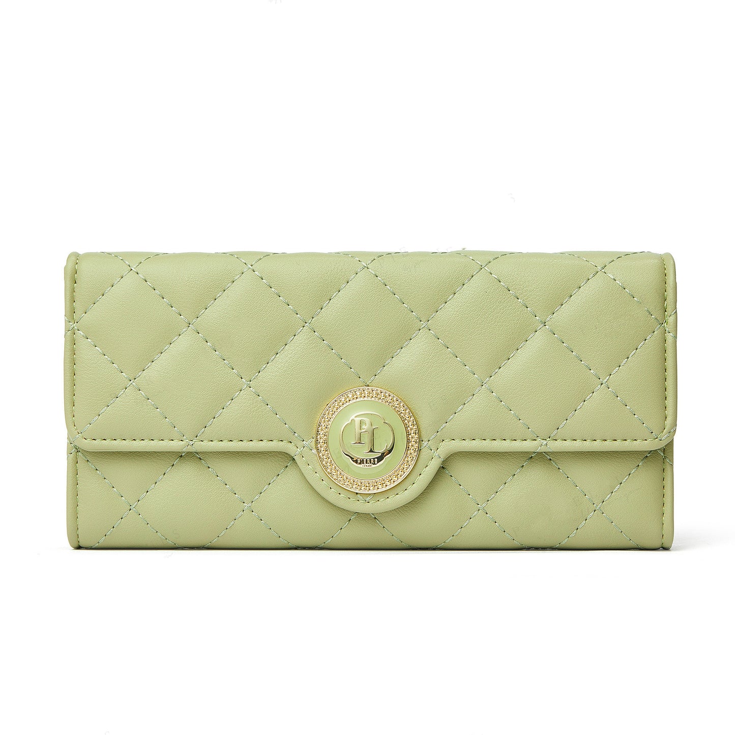 Women's Rhombus Long Tri-fold Large Capacity Purse