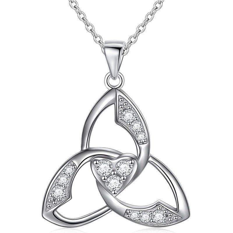 Women's Triangle 925 Silver Clavicle Chain Necklace