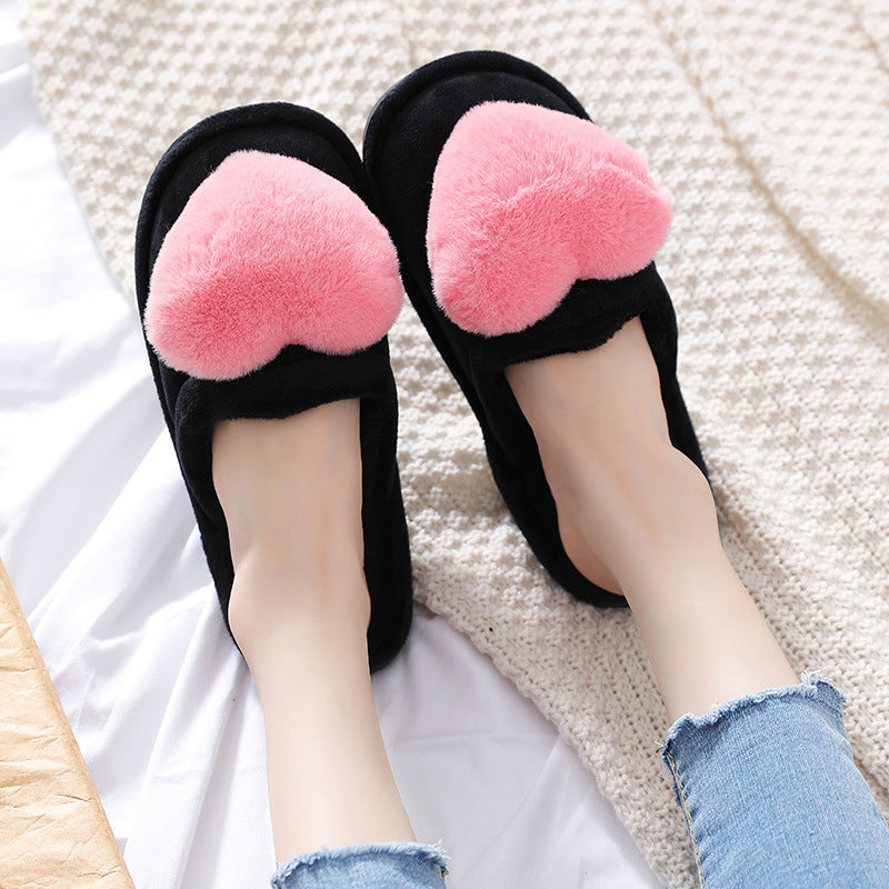 Cute Love Fluffy Slippers For Valentine's Day