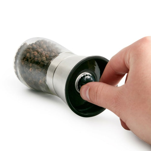 2 x Stainless Steel Adjustable Salt & Pepper Grinder Mill Set