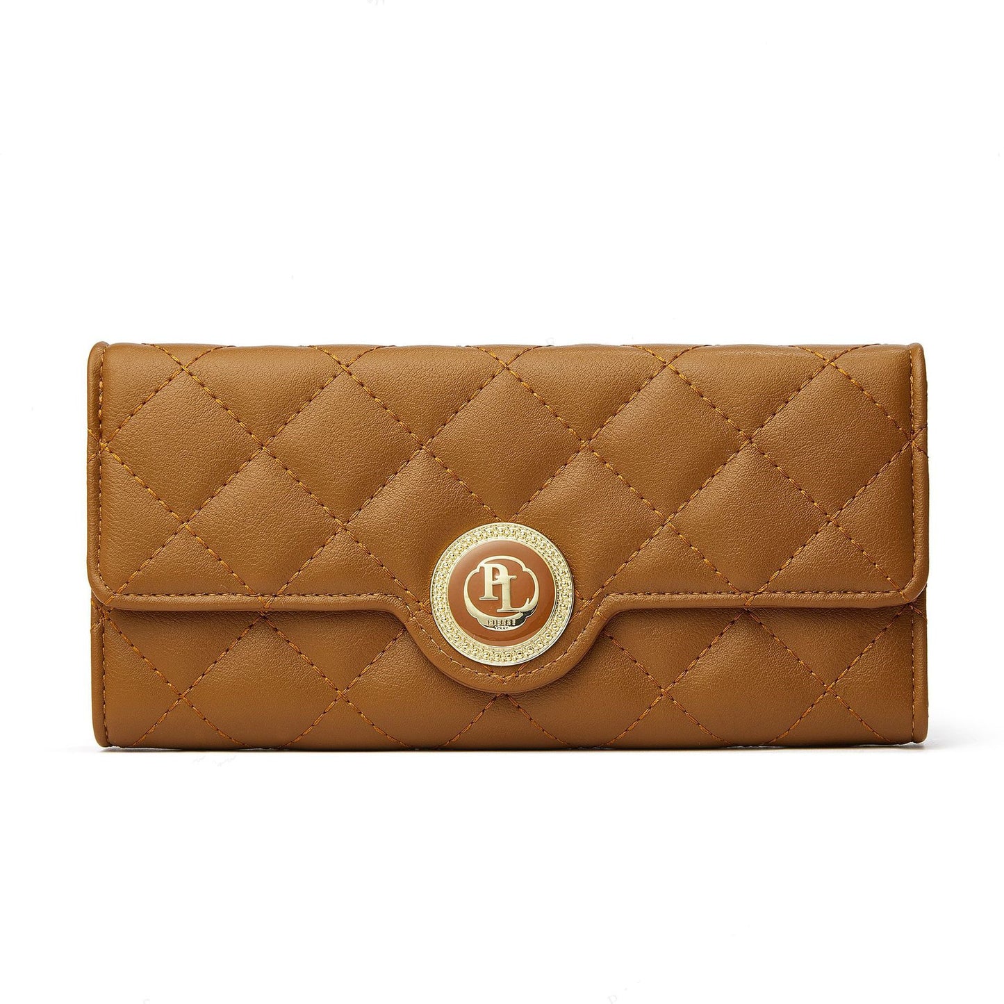 Women's Rhombus Long Tri-fold Large Capacity Purse