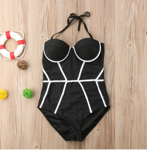 Corset Style One Piece Swimsuit