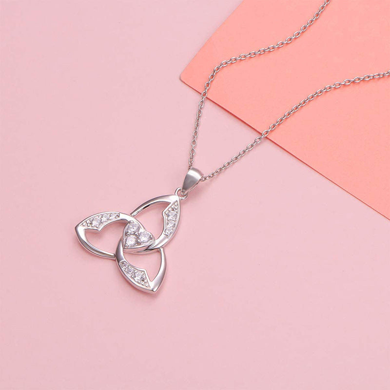 Women's Triangle 925 Silver Clavicle Chain Necklace