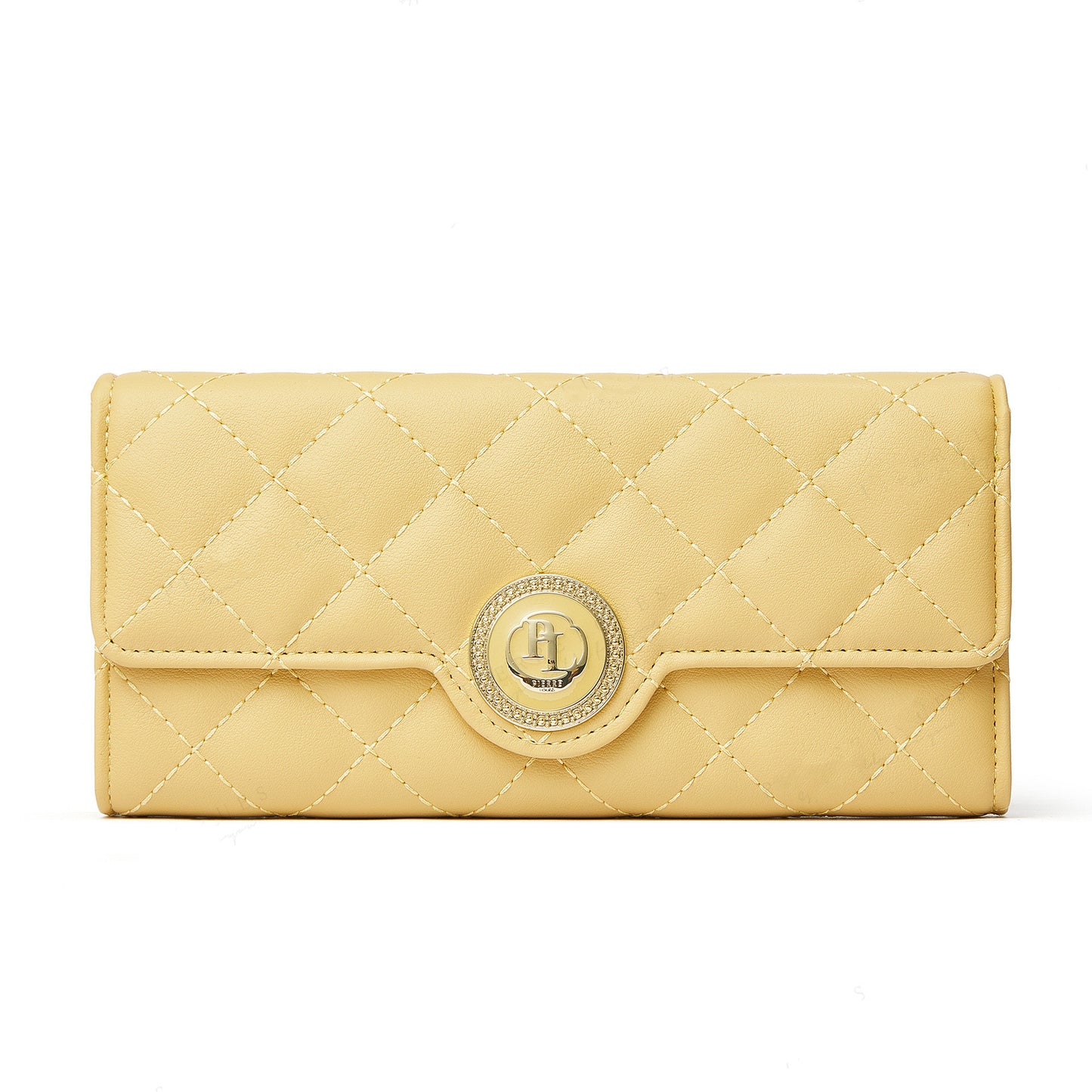 Women's Rhombus Long Tri-fold Large Capacity Purse