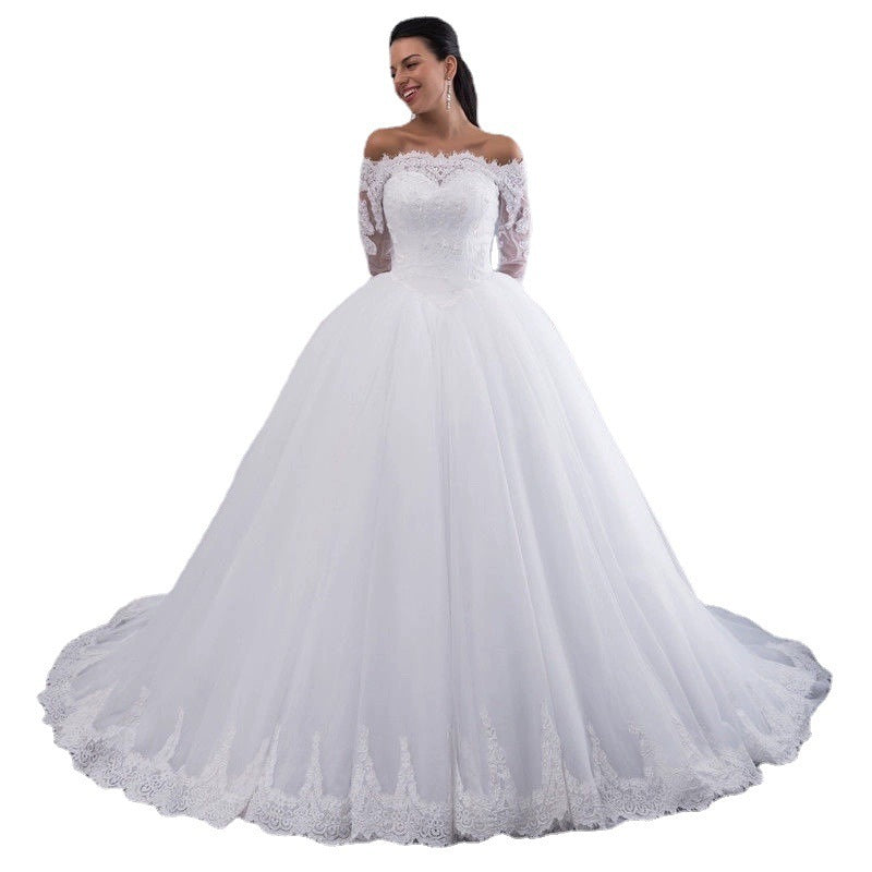Bridal Lace Large Tail Wedding Dress