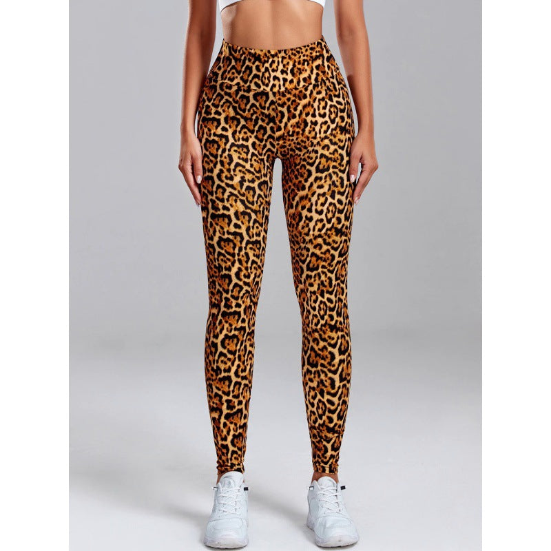Women's Fashion Leopard Print Slim Fit Hip Raise Yoga Leggings