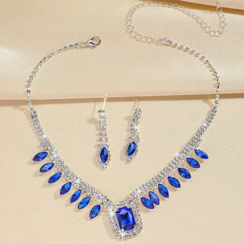 Banquet Dress Stylish Elegant Necklace & Earrings Set