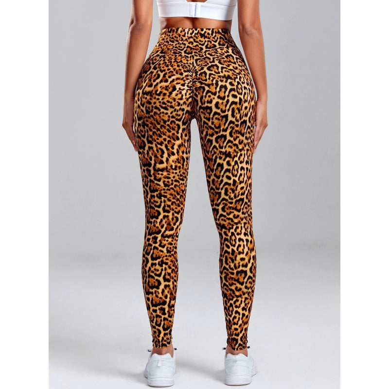 Women's Fashion Leopard Print Slim Fit Hip Raise Yoga Leggings