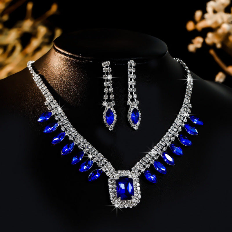 Banquet Dress Stylish Elegant Necklace & Earrings Set