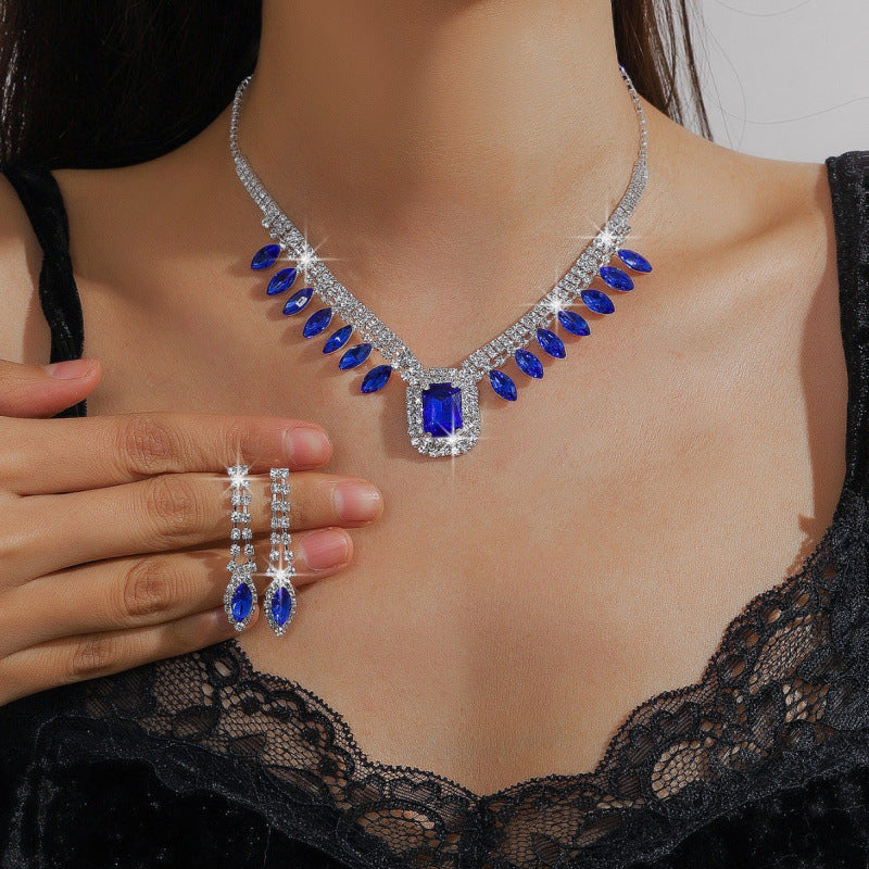 Banquet Dress Stylish Elegant Necklace & Earrings Set