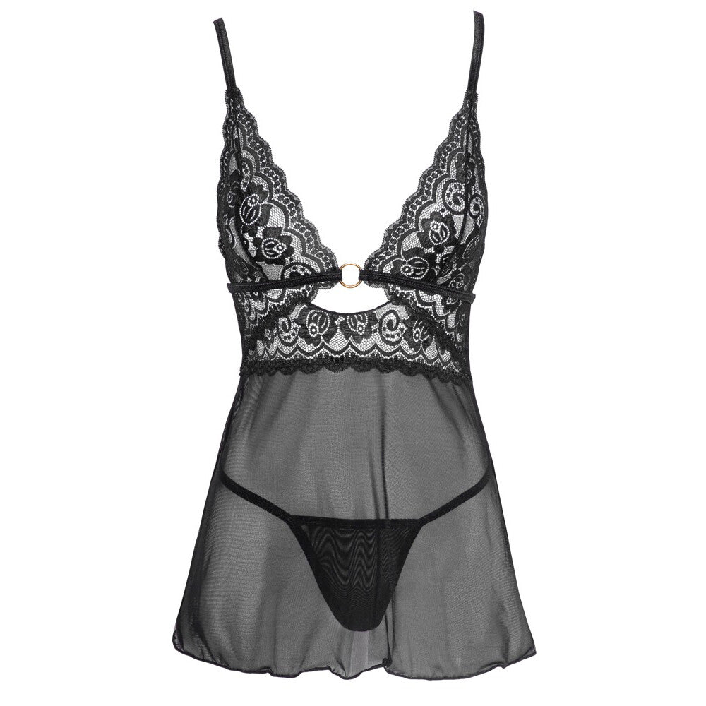 Cottelli Backless Babydoll With Thong Size: Small