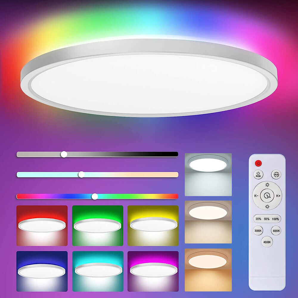 LED Ceiling Round Panel Down Lights Bathroom Kitchen Living Room Lamp