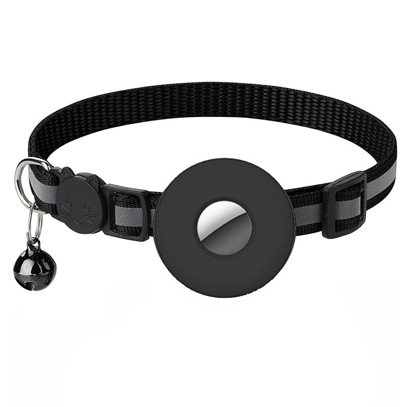 Adjustable Airtag Pet Collar With Bell - Reflective