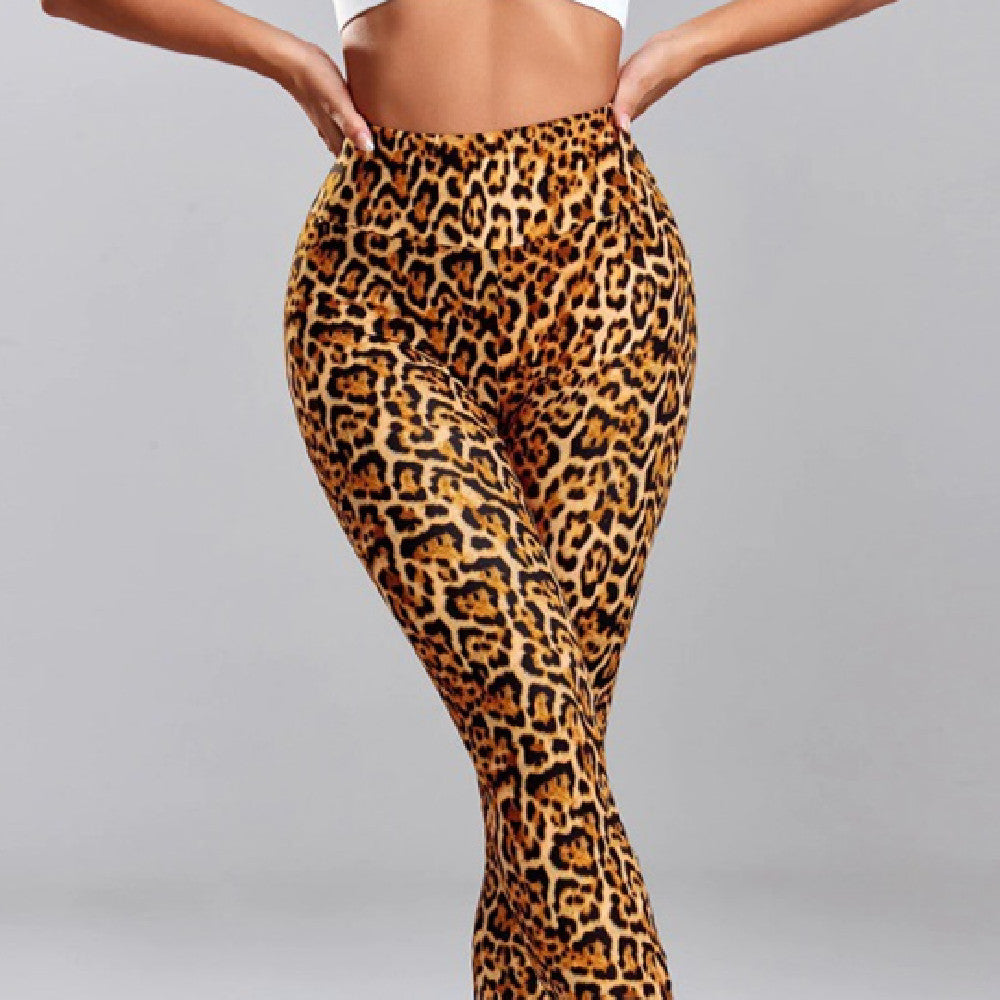 Women's Fashion Leopard Print Slim Fit Hip Raise Yoga Leggings