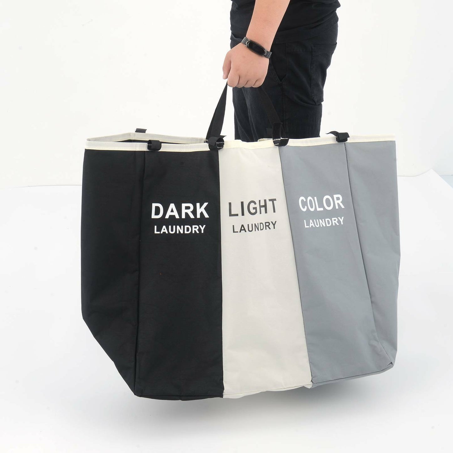 Aluminium Large Laundry Washing Basket Hamper Light Dark