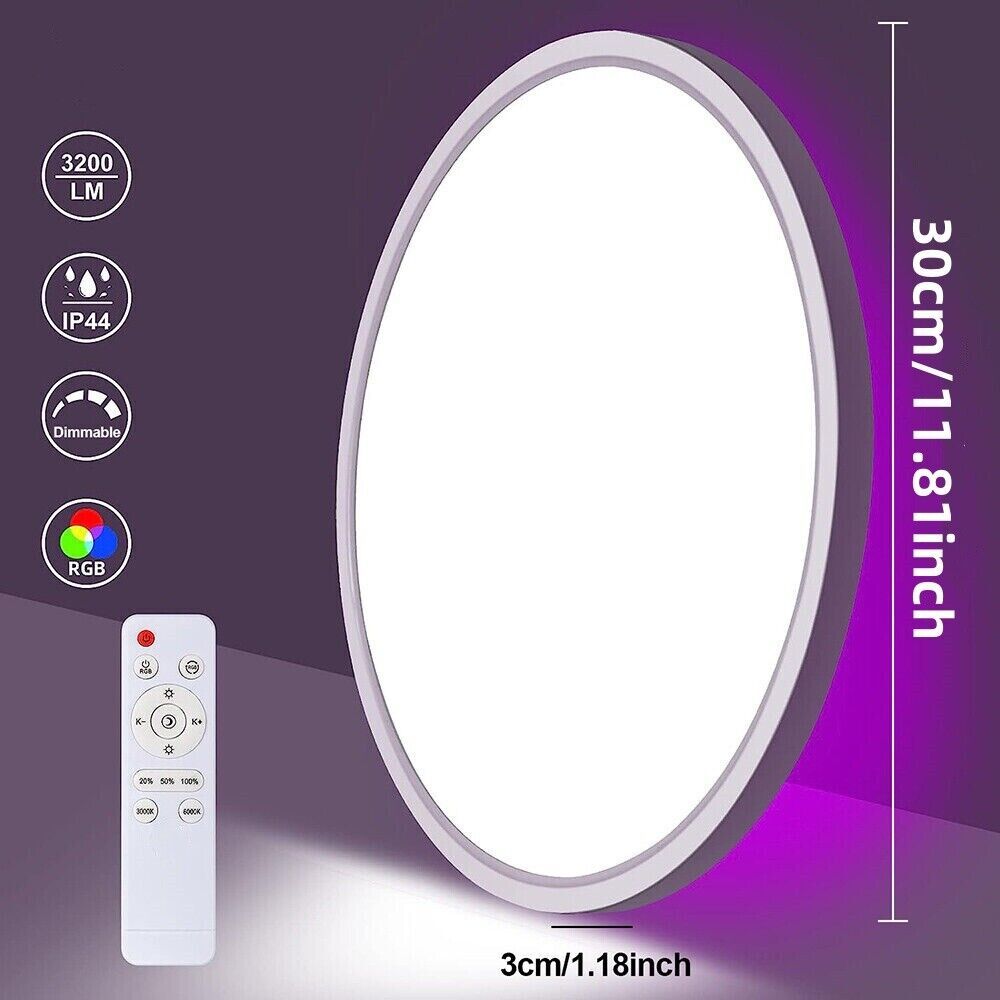 LED Ceiling Round Panel Down Lights Bathroom Kitchen Living Room Lamp