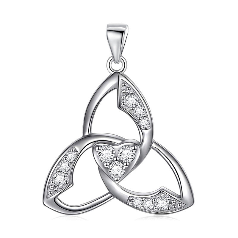 Women's Triangle 925 Silver Clavicle Chain Necklace