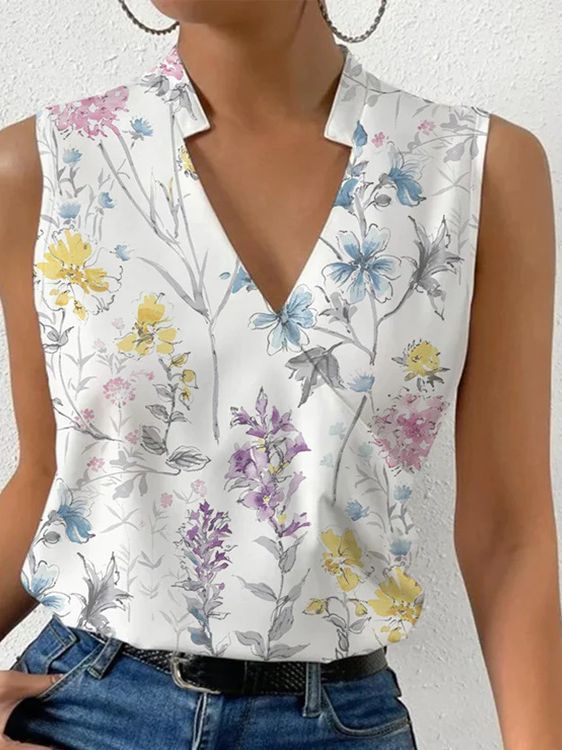 Women's Pullover Floral Print Top