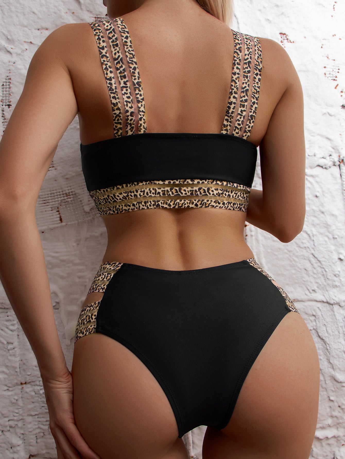 Women's Bikini Leopard Ribbon Bikini