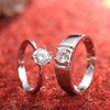 Diamond Simulation Couple's Ring Moissanite